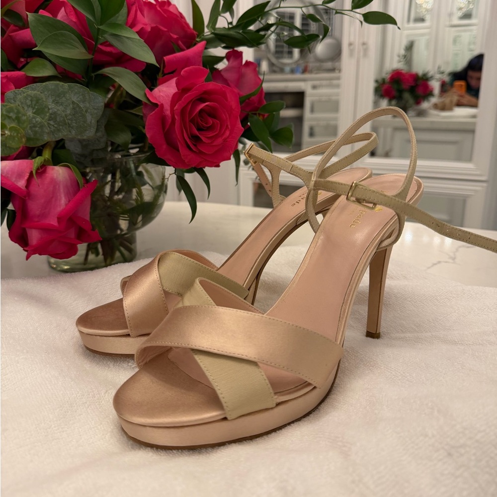 Kate Spade Metallic Gold Sandals Silky